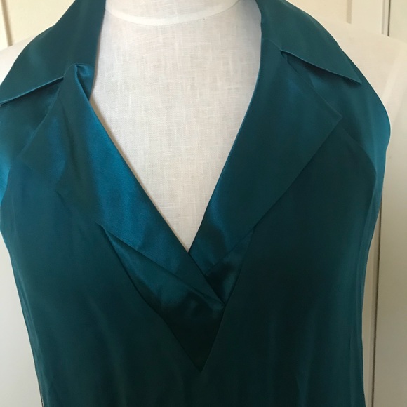 ❌SOLD❌2 for $15 NWT tuxedo style silk blouse sz - Picture 4 of 6